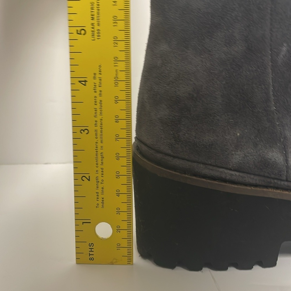 Gentle Souls by Kenneth Cole Leather Mona Charcoal Wedge Bootie Women's‎ 6.5 - Picture 12 of 12